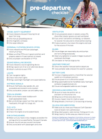 Boating Safety Checklist